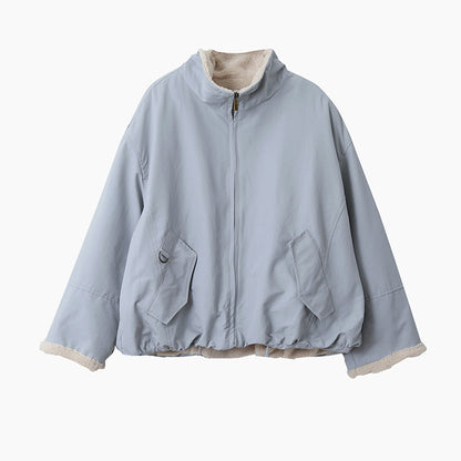 【LD11031】實拍冬天高級感加厚立領羊羔毛保暖夾克外套251124