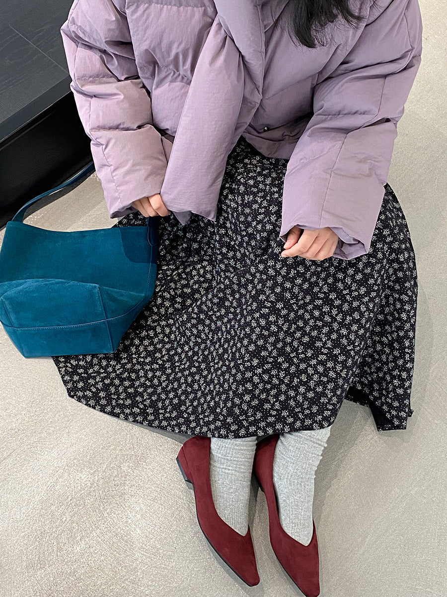 【cimz6385】實拍氣質芋色保暖白鴨絨外套＋圍脖（白鴨絨90)251120