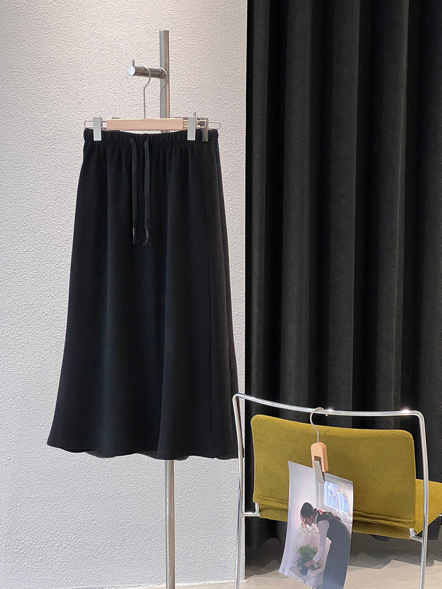 【cimz1722】實拍高級雙面絨感保暖顯瘦直筒裙251201