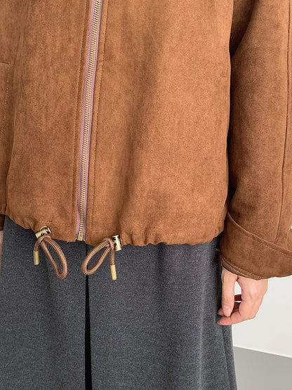 【LD3298】實拍冬季必備厚款短款麂皮絨機車外套251103