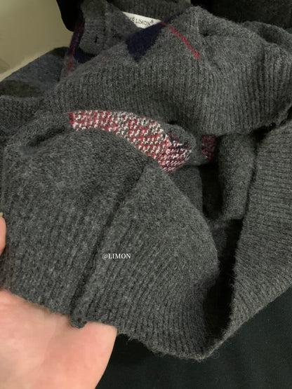 【L6880】實拍檸檬秋冬菱格針織開衫+圓領背心+針織裙251117