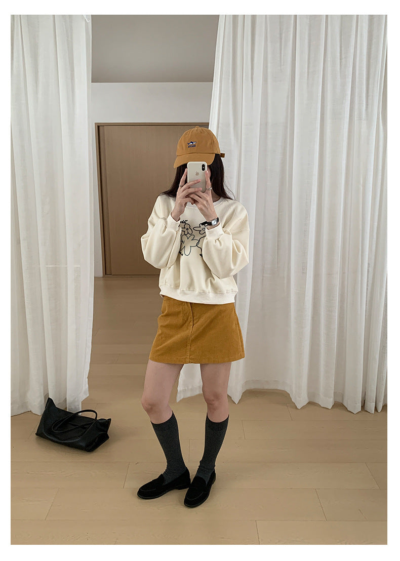 【H563】實拍秋冬刺繡花朵長袖衛衣251021