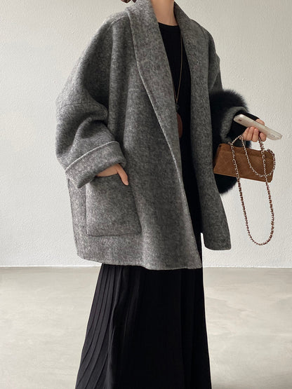 【cimz519】實拍冬天澳羊毛100%雙面呢大衣外套251201