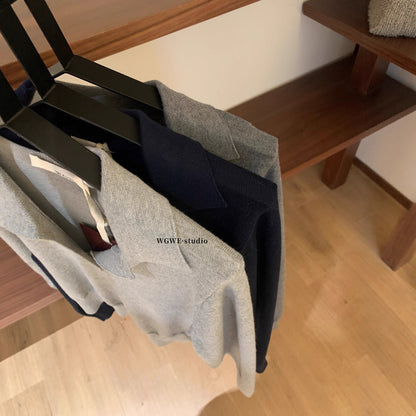 【L7074】實拍秋季復古老錢風氣質長袖針織衫251117