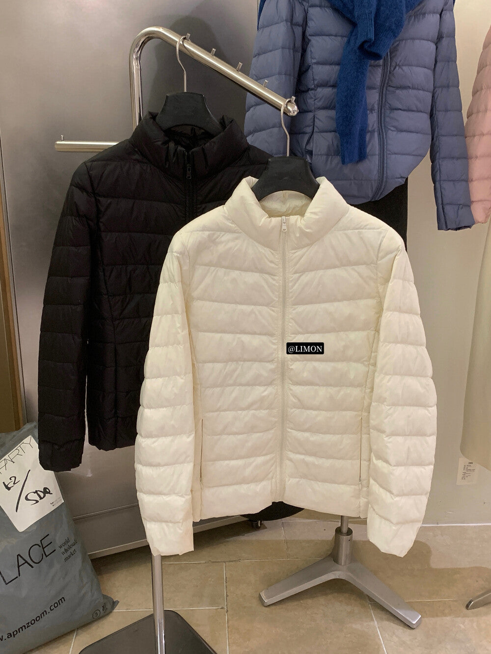 【L1189】實拍M~XL檸檬秋冬輕薄好收納立領保暖白鴨絨外套251117