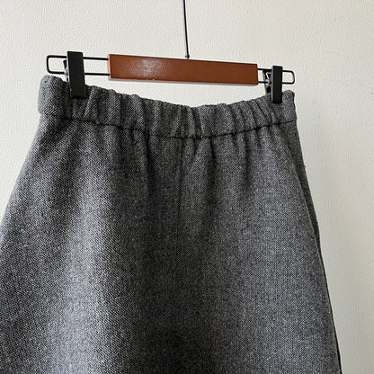 【Y8076】實拍氣質羊毛30%毛呢微花苞傘裙251201