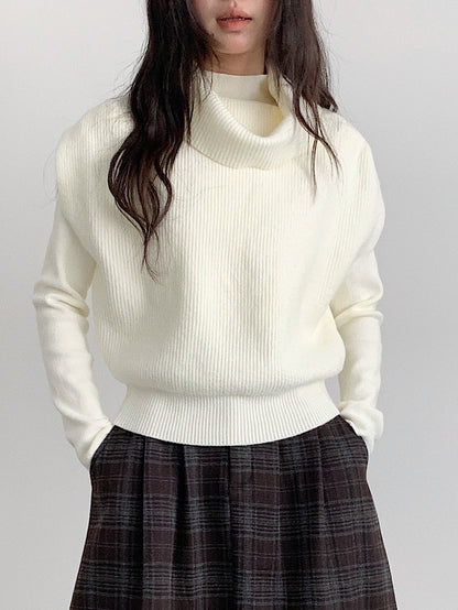 【LD11065】實拍半高領針織衫+針織背心251209