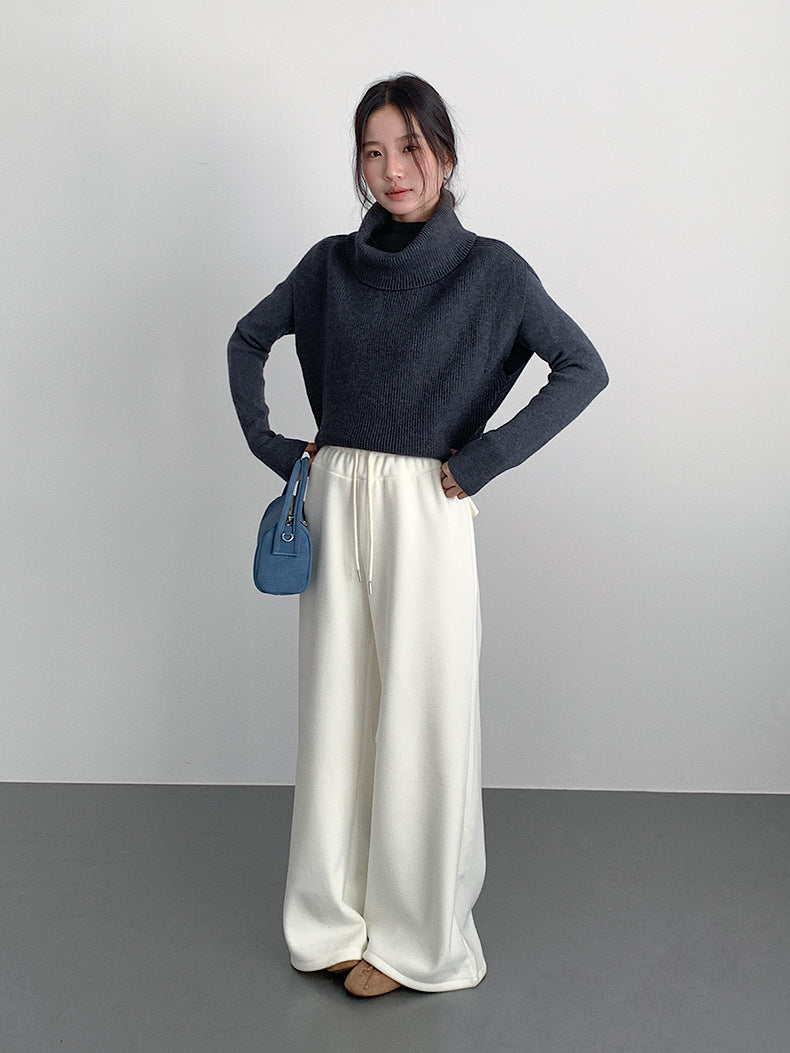 【LD11065】實拍半高領針織衫+針織背心251209