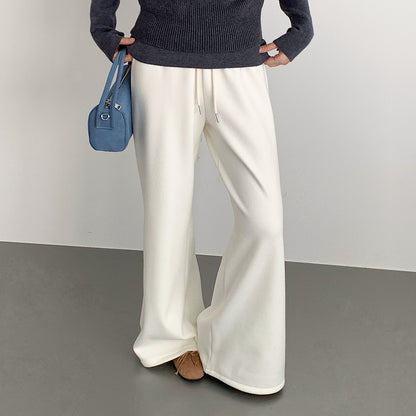 【LD11056】實拍慵懶高級感超修飾微喇叭衛褲251209