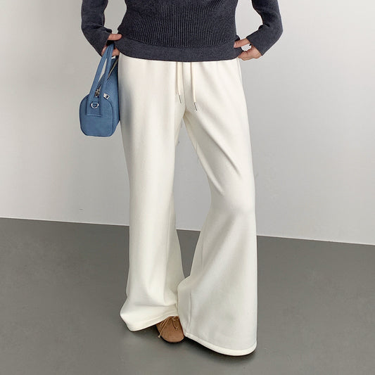 【LD11056】實拍慵懶高級感超修飾微喇叭衛褲251209