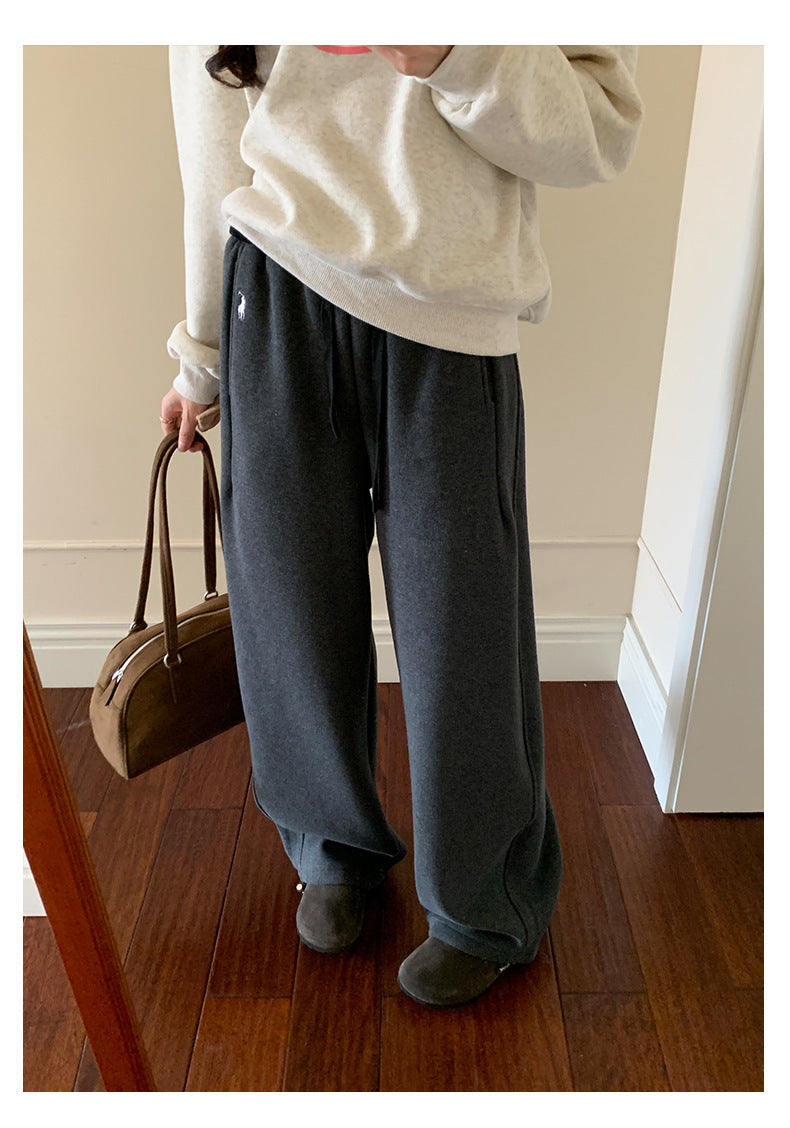 【H5508】實拍M~XL懶懶加厚奧粒絨舒適休閒彎刀褲型251118