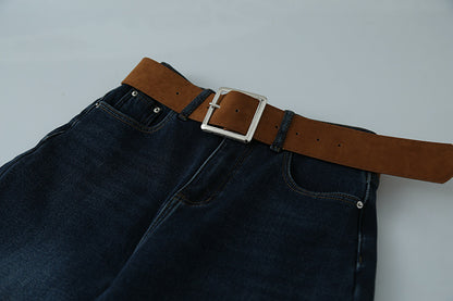 【LD11010】實拍S~XL復古加絨加厚高腰直筒牛仔褲251110