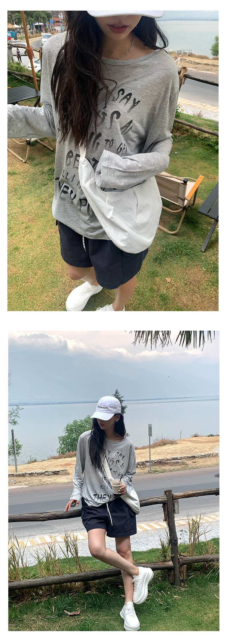 【H5178】實拍夏天印花寬鬆圓領防曬罩衫250415