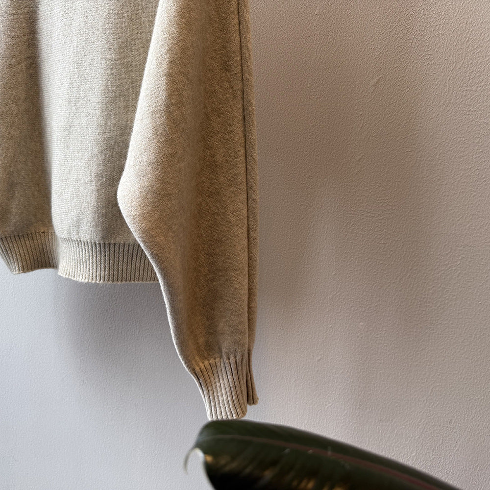 【YP2081】 實拍一字領斜肩慵懶針織毛衣251023