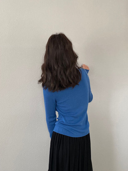 【cimzM946】氣質慵懶超顯白✨設計感垂墜領一字肩露肩顯瘦針織上衣260319