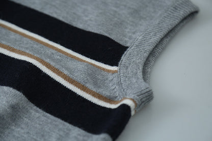 【LD11014】實拍學院感條紋圓領針織毛衣251110