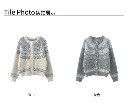 【H5450】實拍太温柔太美了～提花針織外套250923