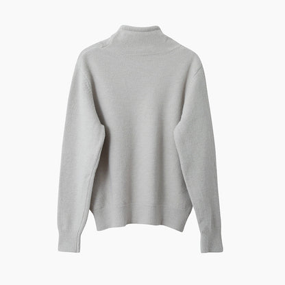 【LD3294】實拍慵懶復古立領羊駝絨針織衫251103