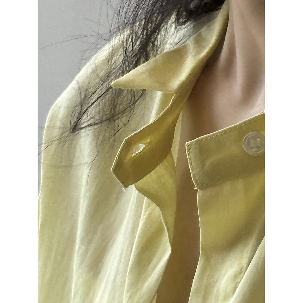 【Y82525】實拍天丝苎麻氣質涼爽防曬襯衫250619