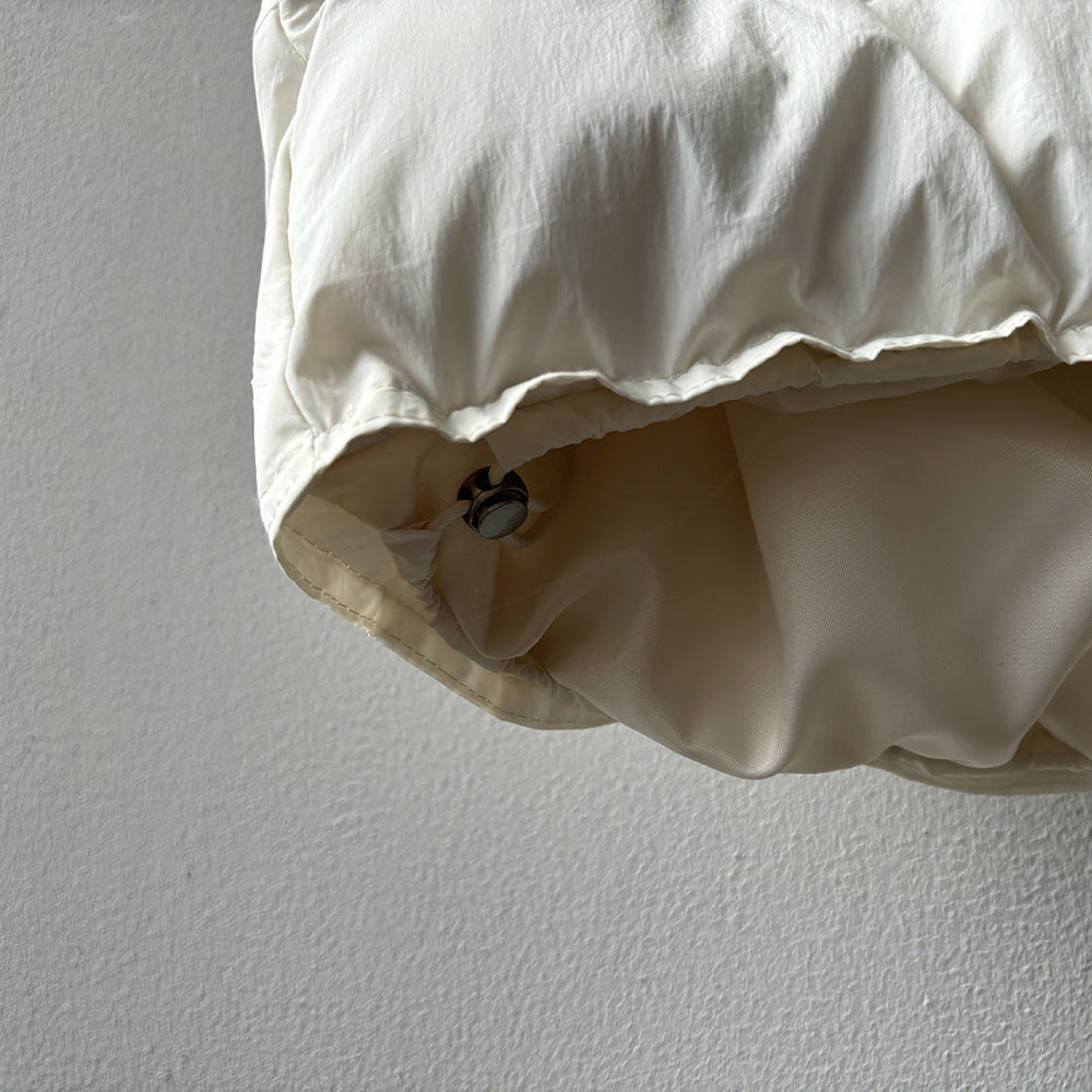 【Y82635】實拍秋冬簡約圓領棉背心251106