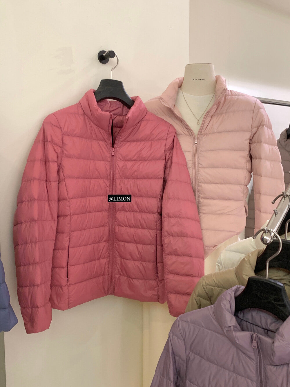 【L1189】實拍M~XL檸檬秋冬輕薄好收納立領保暖白鴨絨外套251117