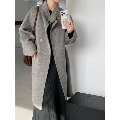 【cimz629065】實拍高級感貴氣重磅氣質羊毛桑蟬絲大衣外套251128