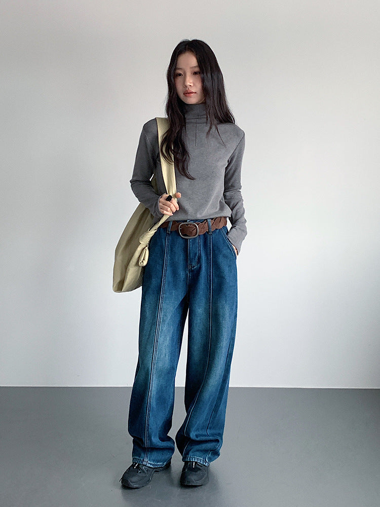 【LD11012】實拍加厚半高領6色打底長袖t恤251110