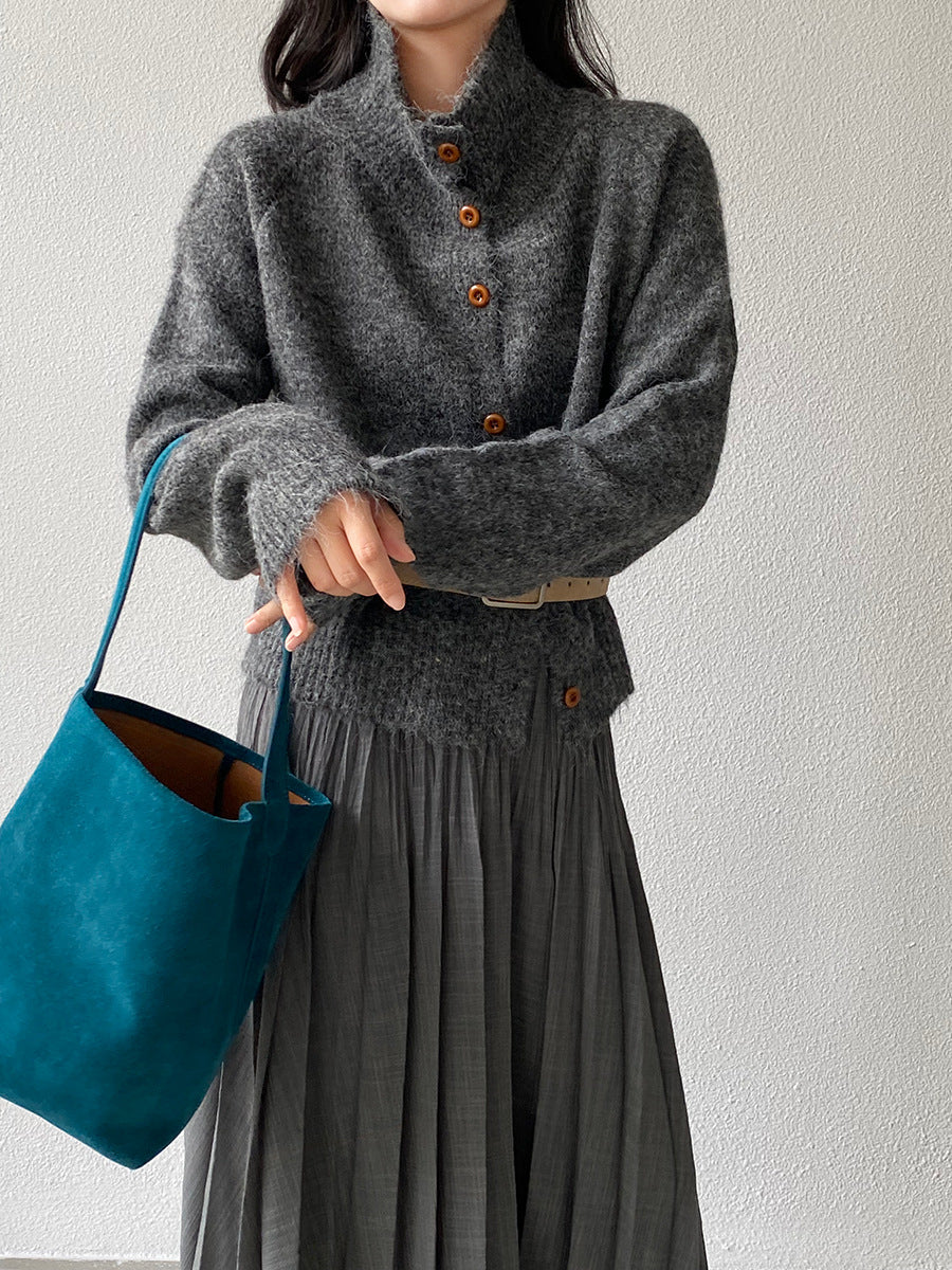 【cim8616】實拍質感加厚慵懒態度高領針織毛衣251114