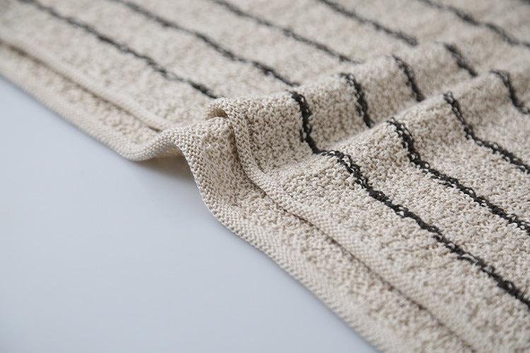 【LD11022】實拍肌理感寬鬆條紋針織衫251110