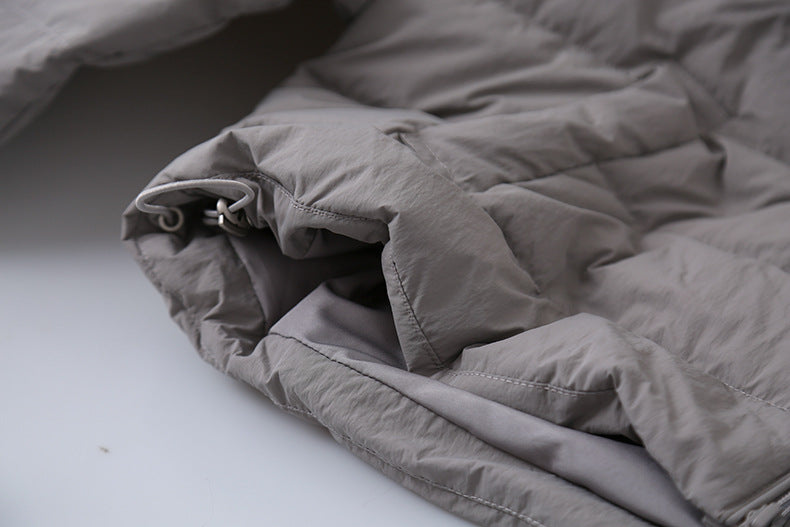 【LD11067】實拍簡約設計保暖立領含絨棉服外套（白鴨絨50%)
251209