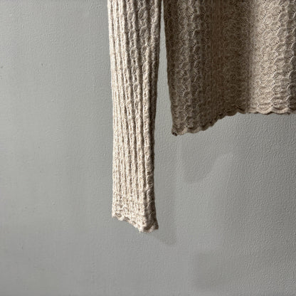 【Y312】實拍高單質感鏤空蕾絲半高領針織衫251106