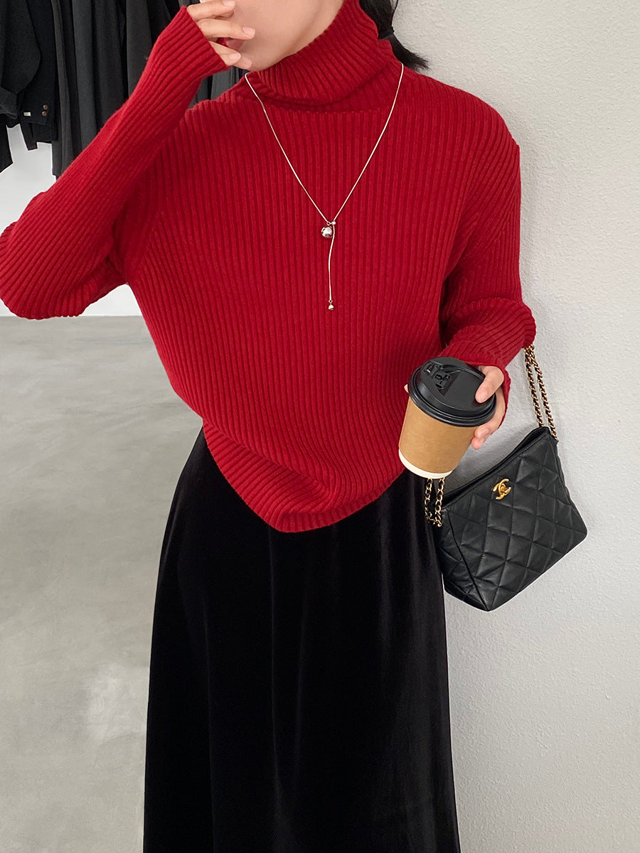 【cimz1388】實拍高領加厚高級感針織毛衣251128