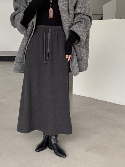 【cimz1722】實拍高級雙面絨感保暖顯瘦直筒裙251201