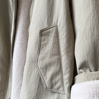 【Y82650】實拍立領帥氣內裡羊羔毛工裝外套251016