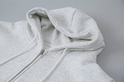 【LD11030】實拍冬季慵懶加絨加厚連帽衞衣外套251124