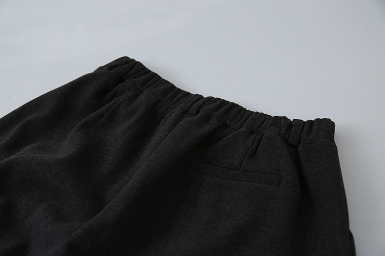 【LD11035】實拍S~L韓版寬鬆高腰毛呢加絨加厚九分褲251124