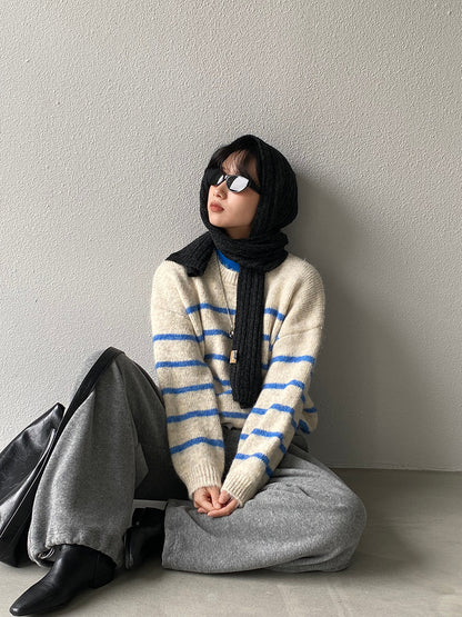 【cimz8925】實拍冬季復古圓領氣質針織毛衣251120