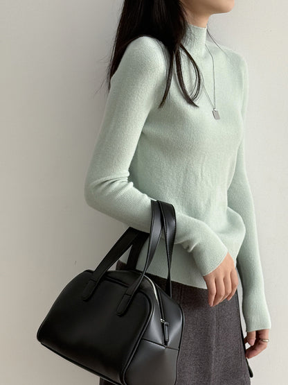 【Y315】實拍高級感半高領針織衫（棉羊毛4%)251106