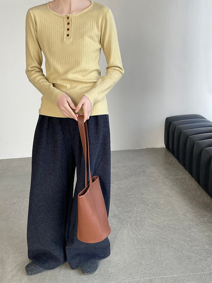 【cimYL369】實拍圓領坑條安迪绒氣質針織衫251201