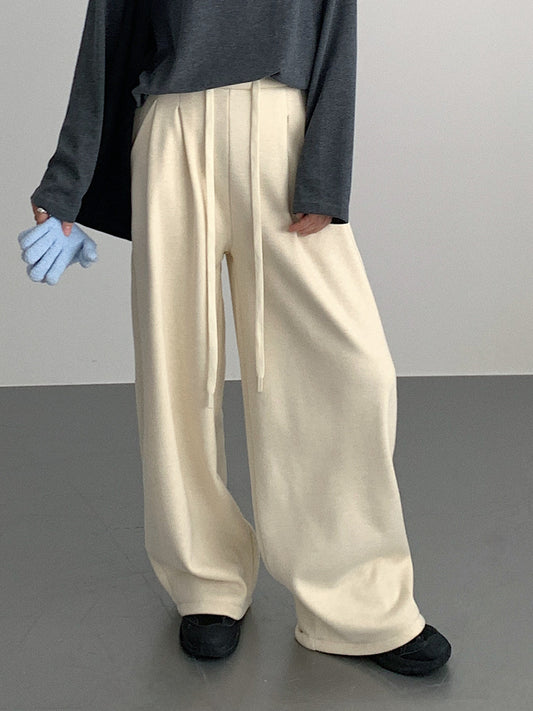 【LD11033】實拍冬季復古極簡寬鬆慵懶垂感彎刀褲251124