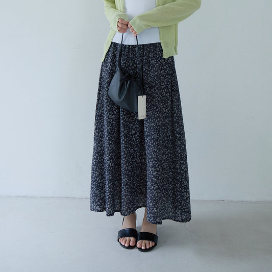 【LD11196】實拍夏日百搭！韓版清新碎花鬆緊腰大裙襬A字裙/有口袋260331