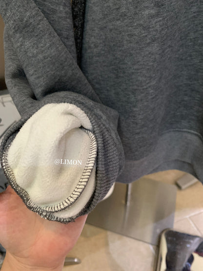 【L9295】實拍檸檬秋冬狗狗印花加絨衞衣+針織披肩251117