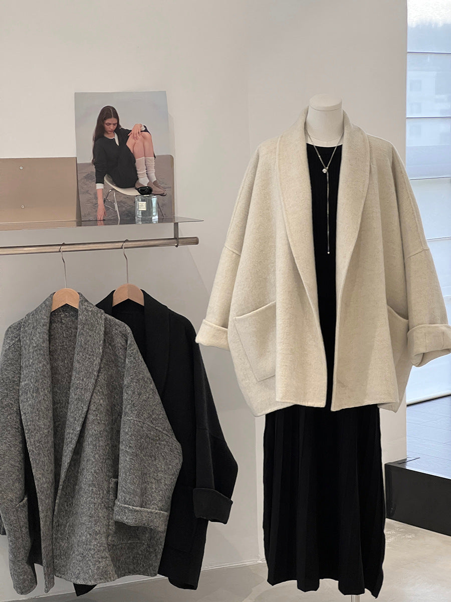 【cimz519】實拍冬天澳羊毛100%雙面呢大衣外套251201