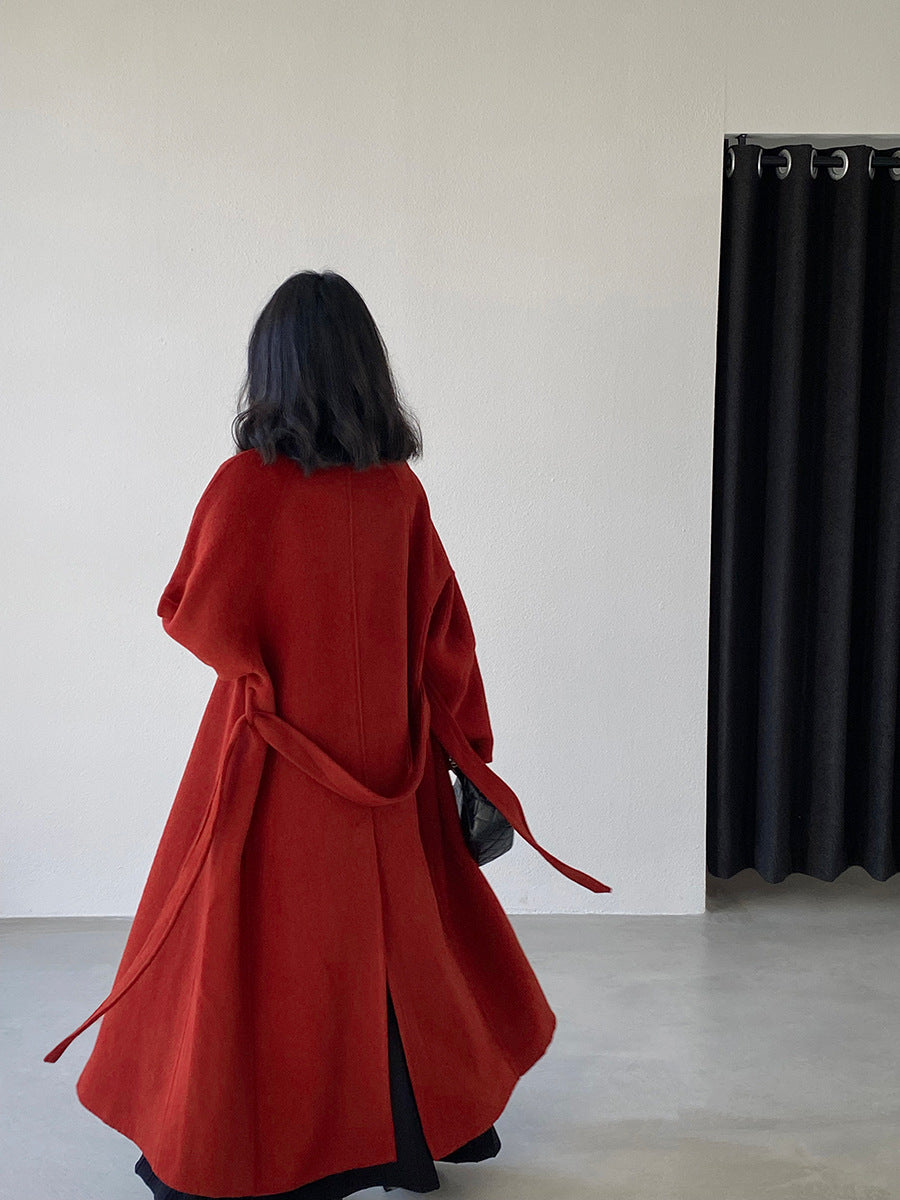 【cimz6616】實拍高級大氣厚款立領雙面羊毛呢大衣外套（羊毛100)251120