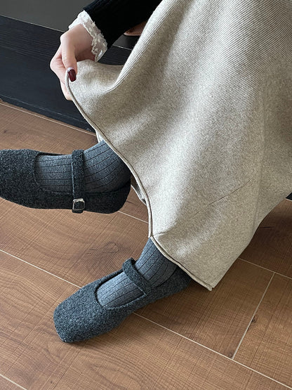 【cimYL1580】實拍氣質簡約捲邊針織長裙251114