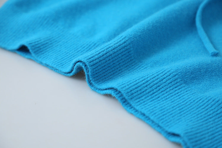 【LD3294】實拍慵懶復古立領羊駝絨針織衫251103