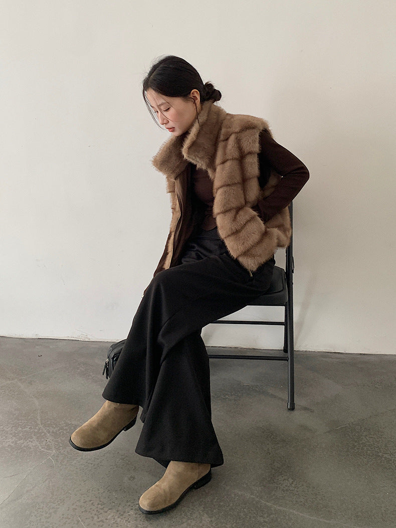 【LD11048】實拍S~XL秋冬毛呢厚款高腰直筒褲251202