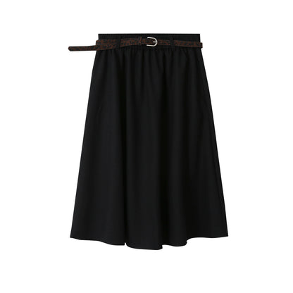 【LD11034】實拍毛呢超顯瘦保暖高腰大裙擺a字裙251124