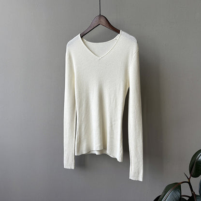 【YP313】實拍冬季氣質簡約v領針織衫251113