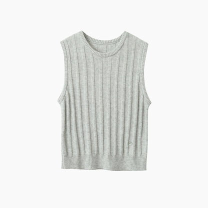 【LD2740】實拍高質感簡約坑條針織背心（羊毛33%)
250908